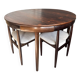 Rare Roundette dining room set by Hans Olsen, Denmark (1960s)