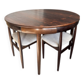 Rare ensemble de salle à manger Roundette Hans Olsen, Danemark (années 1960)