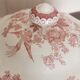 English soup bowl with purple floral motifs
