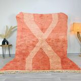 Beige Berber rug with geometric patterns 250cm x 150cm