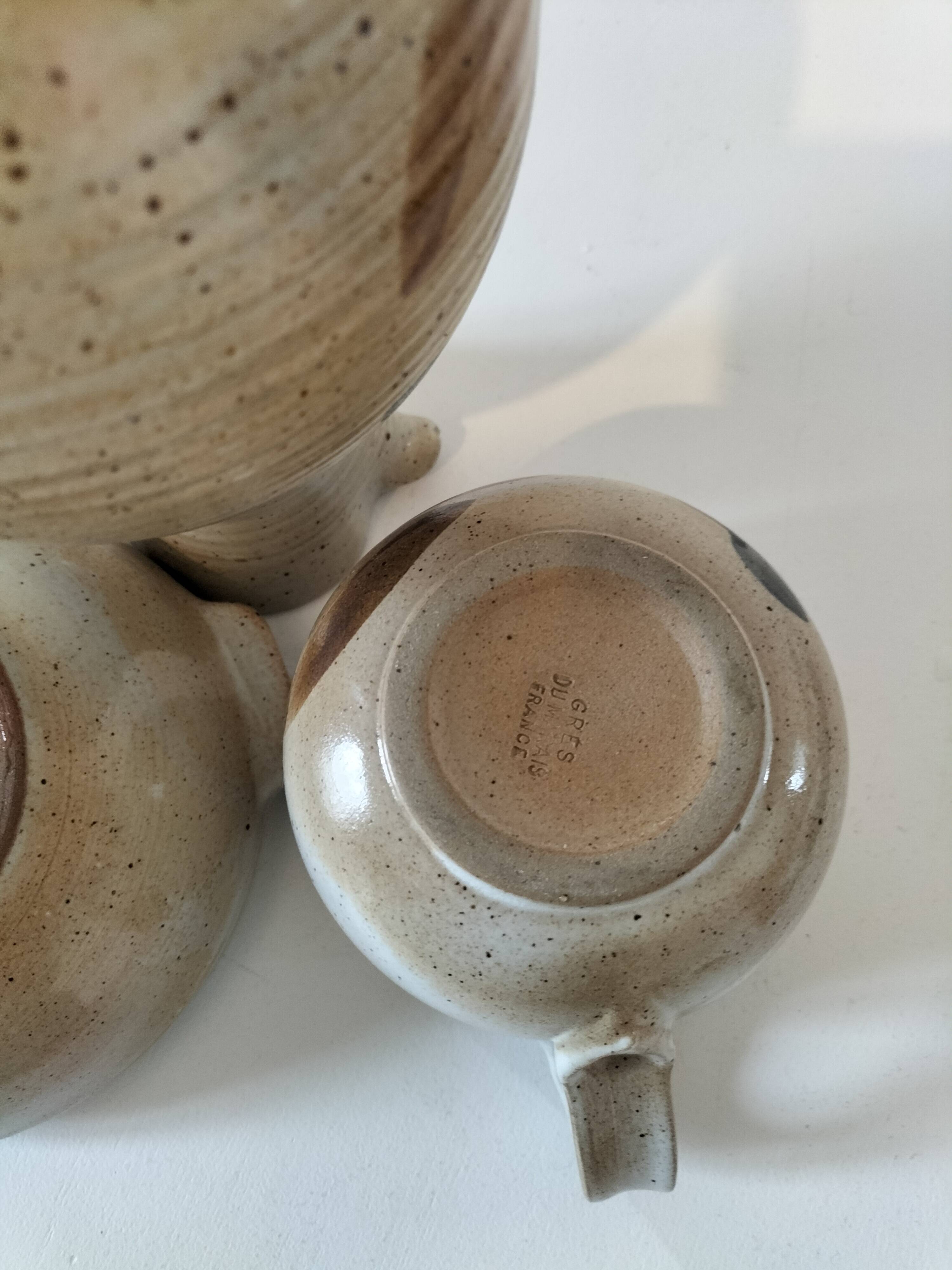 Handcrafted stoneware set — Grès du Marais France