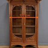 Blond Mahogany Bookcase, Art Nouveau – Early 20th Century