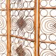 Vintage 1960s curved rattan screen