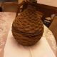 Dame jeanne glass and braided rope