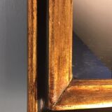 Old gilded wood mirror 48 x 40 cm early 20th century