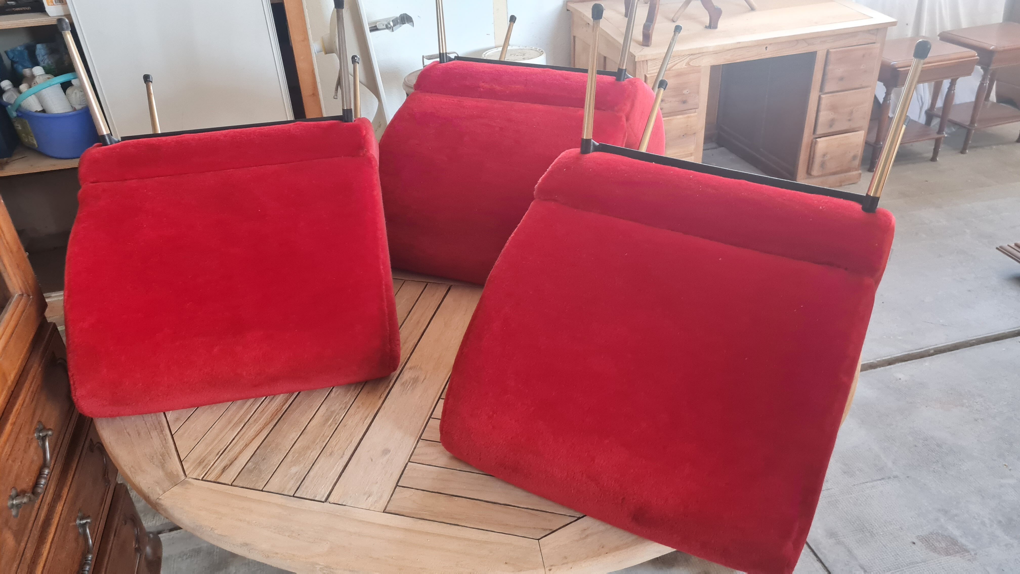 Trio of vintage armchairs edition pelfran year 1960