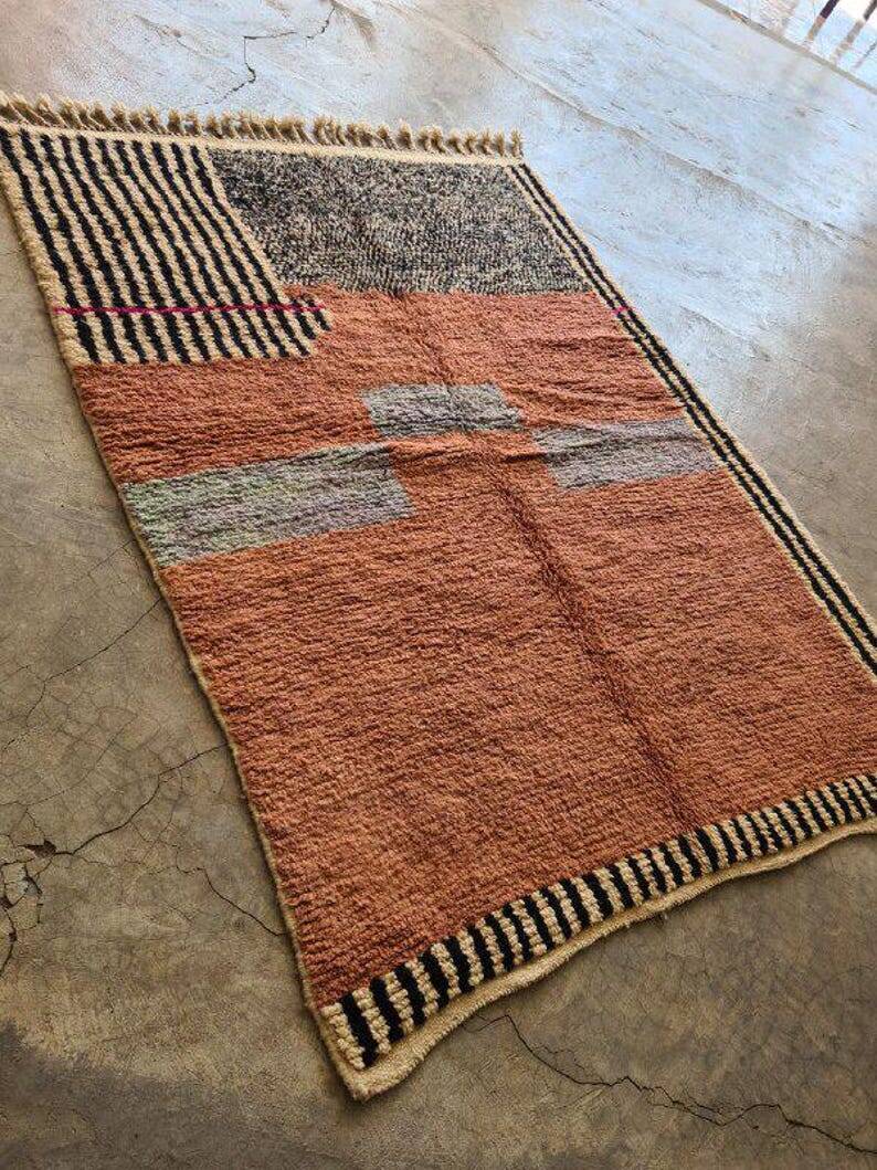 Tapis berbère fait main traditionnelle 250cmx150cm