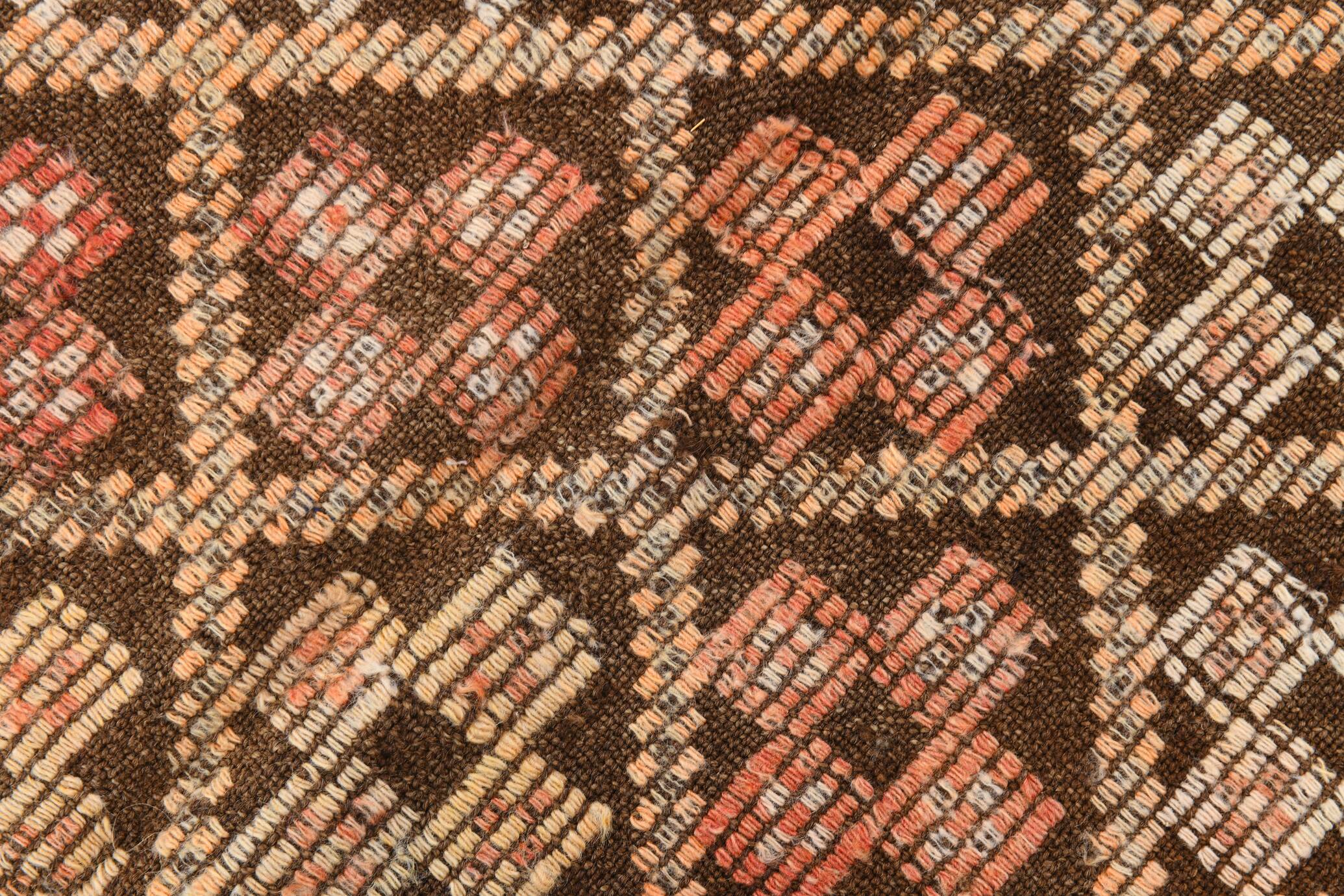 5x9 Yellow Brown Turkish Kilim Rug, 151x282Cm