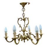 6-light bronze chandelier
