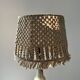 Grande lampe onyx et macramé 