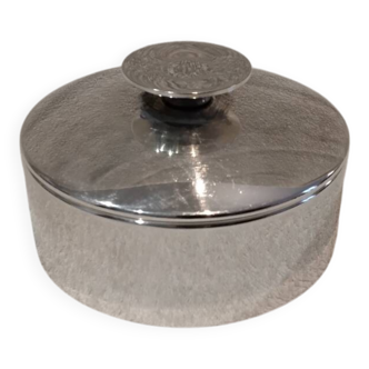 Silver metal sugar bowl silversmith Christofle model Mercury Sabattini