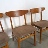 Set of 4 Deense teak Farstrup Møbler Model 210 eetkamerstoelen, dining