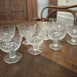 8 glasses Baccarat drops of water