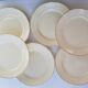 Set of 6 flat plates Villeroy and Boch ivory vintage gilding