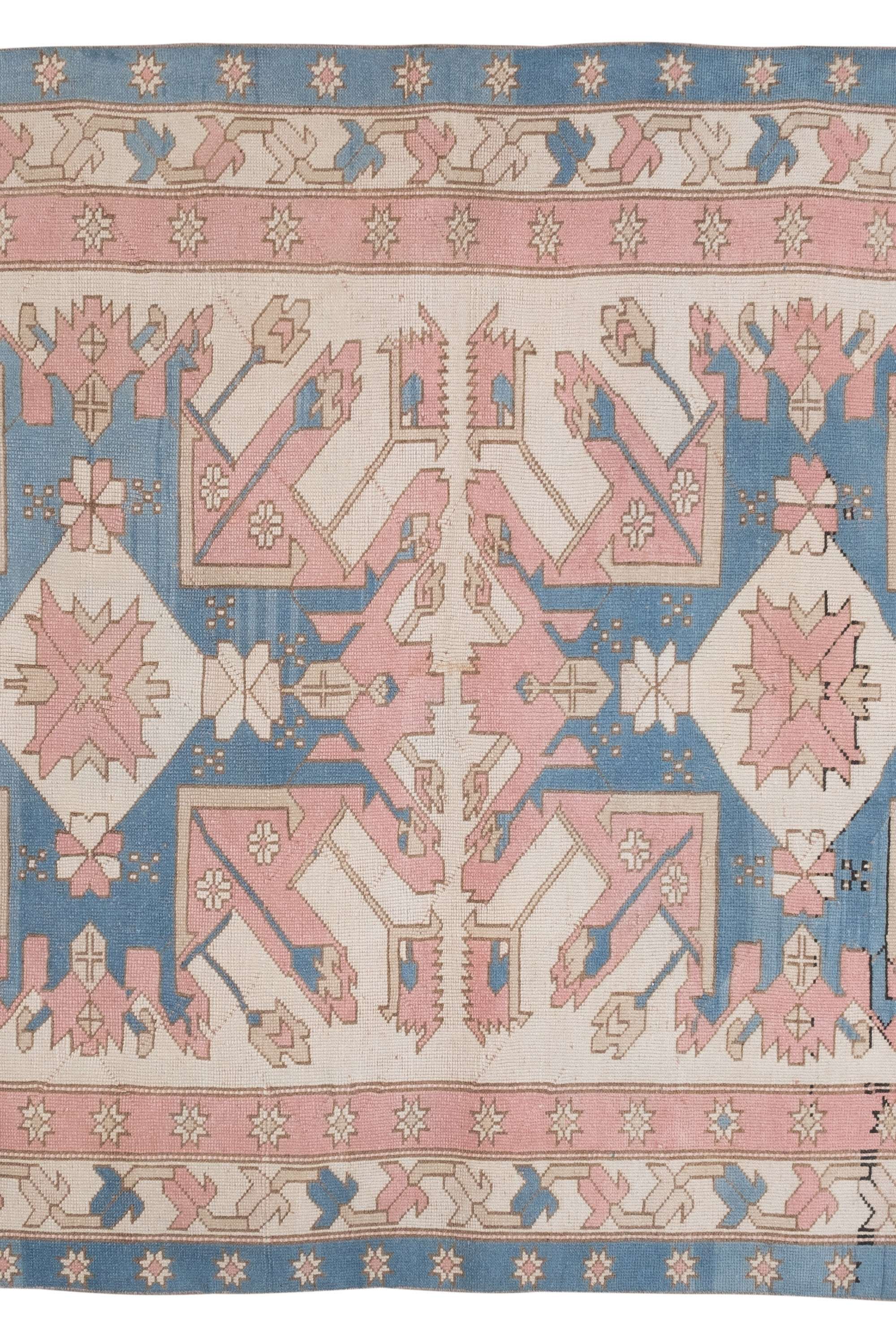 Large Vintage Turkish Oushak Rug 1970s 206 X 295 cm