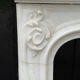 Cheminée de style Louis XV en marbre blanc de Thassos vers 1880