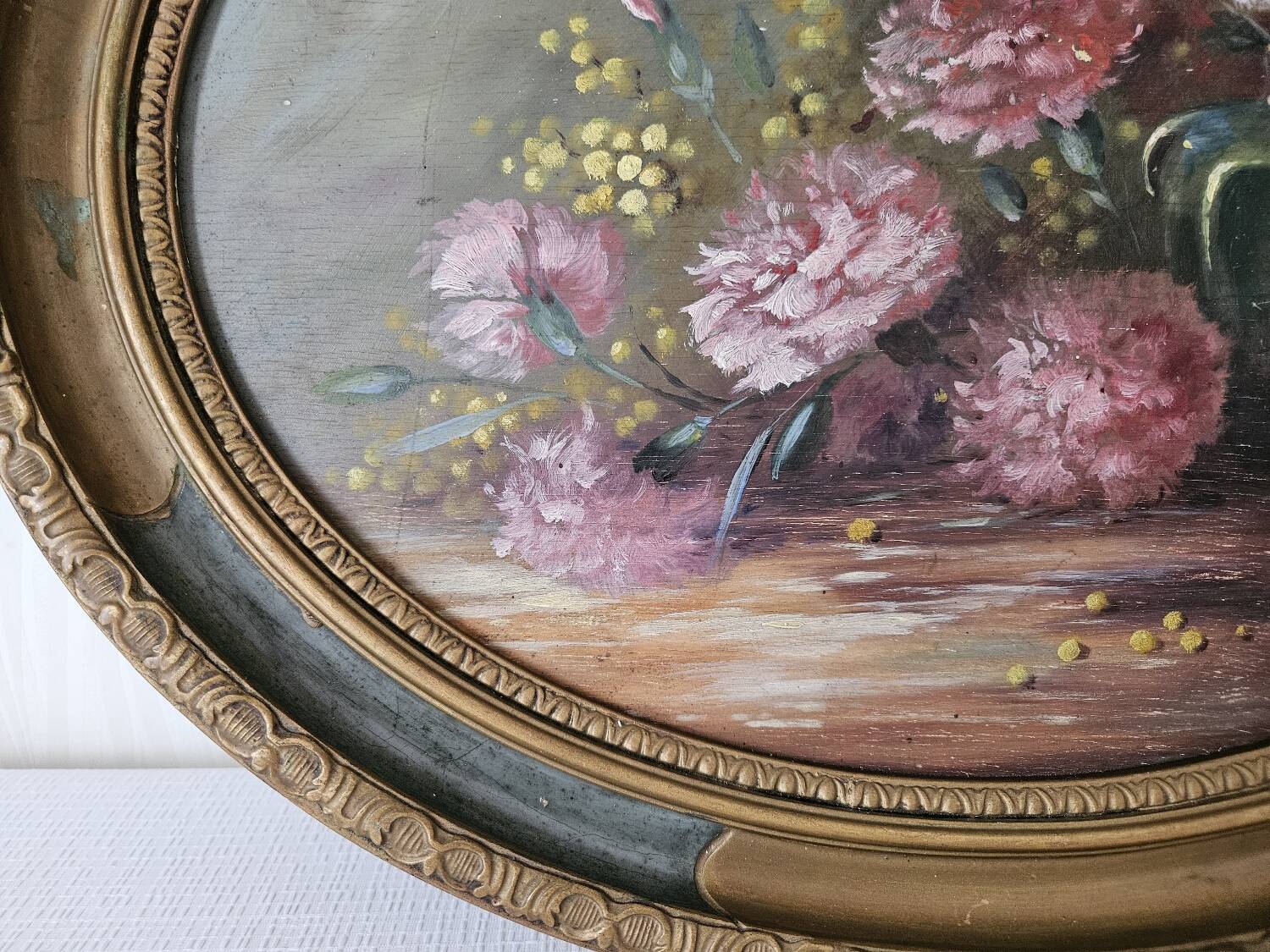 Painting, oil on wood framed, 20th century