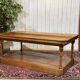 19th-century work table in English pine.