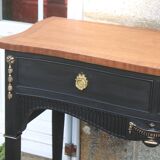 Restored antique console – Haussmannian elegance & velvet finish