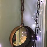 Brutalist round mirror - 47x21cm