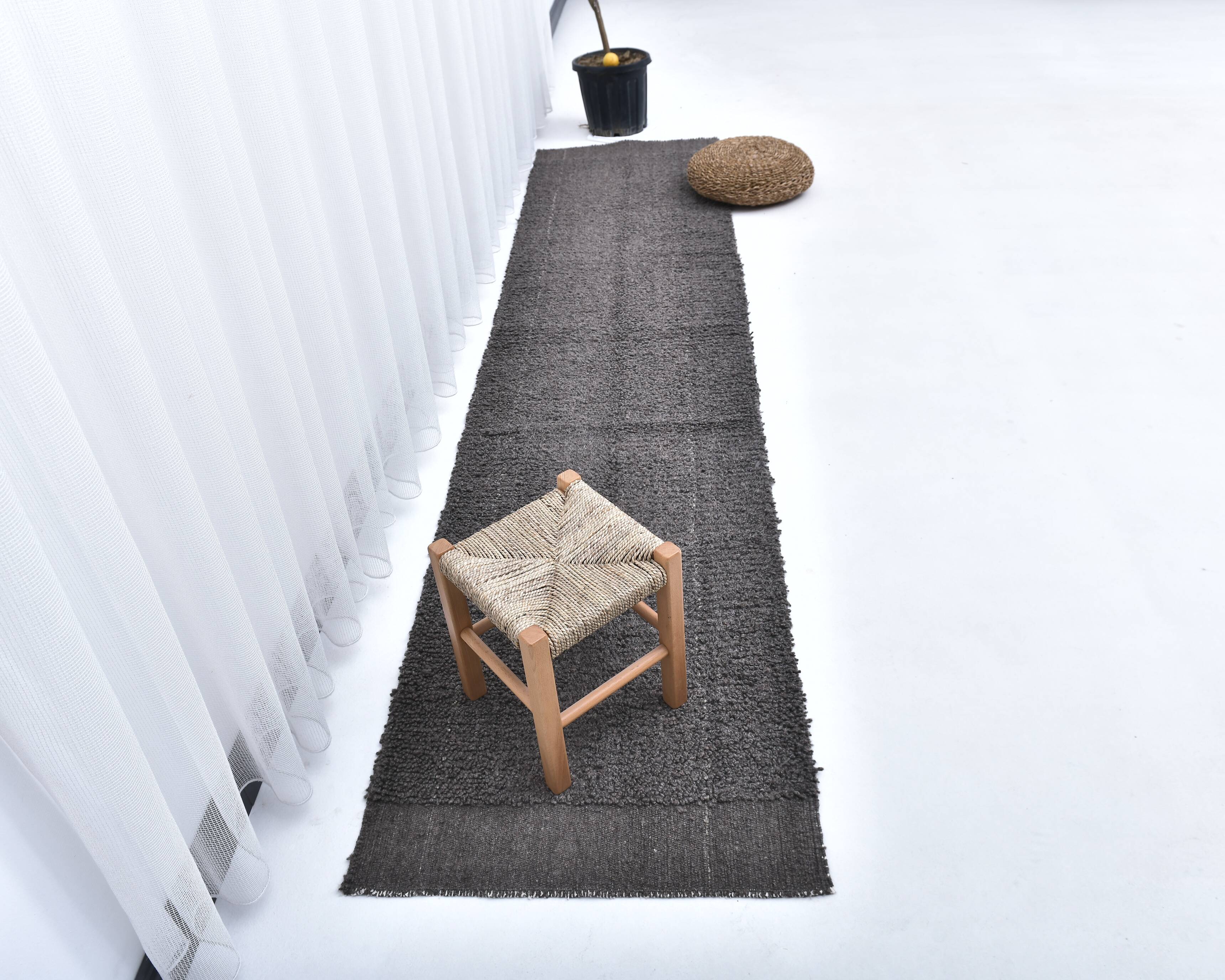 2x10 Brown Handmade Vintage Runner Rug 70x310Cm 241445SK