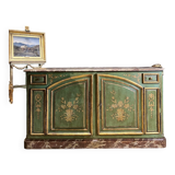 Buffet de chasse de style Louis XIV à double évolution en bois peint