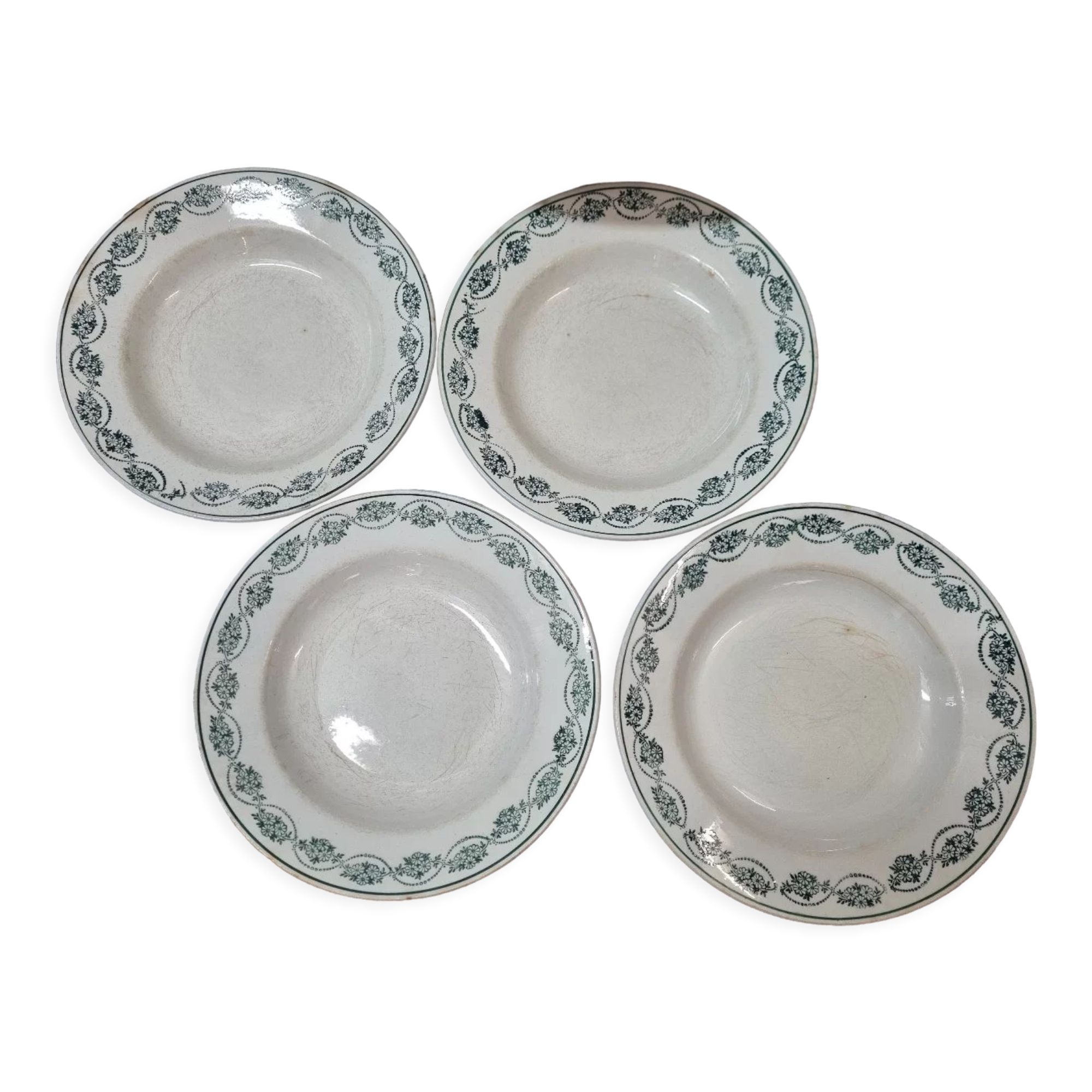 Earthenware plates nineteenth, Céranord St Amand