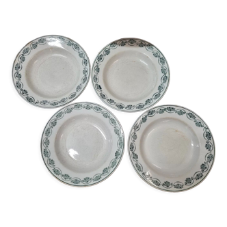 Assiettes en faïence XIXeme Céranord St Amand