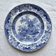 Assiette plate ancienne terre de fer décor japonisant Creil et Montereau