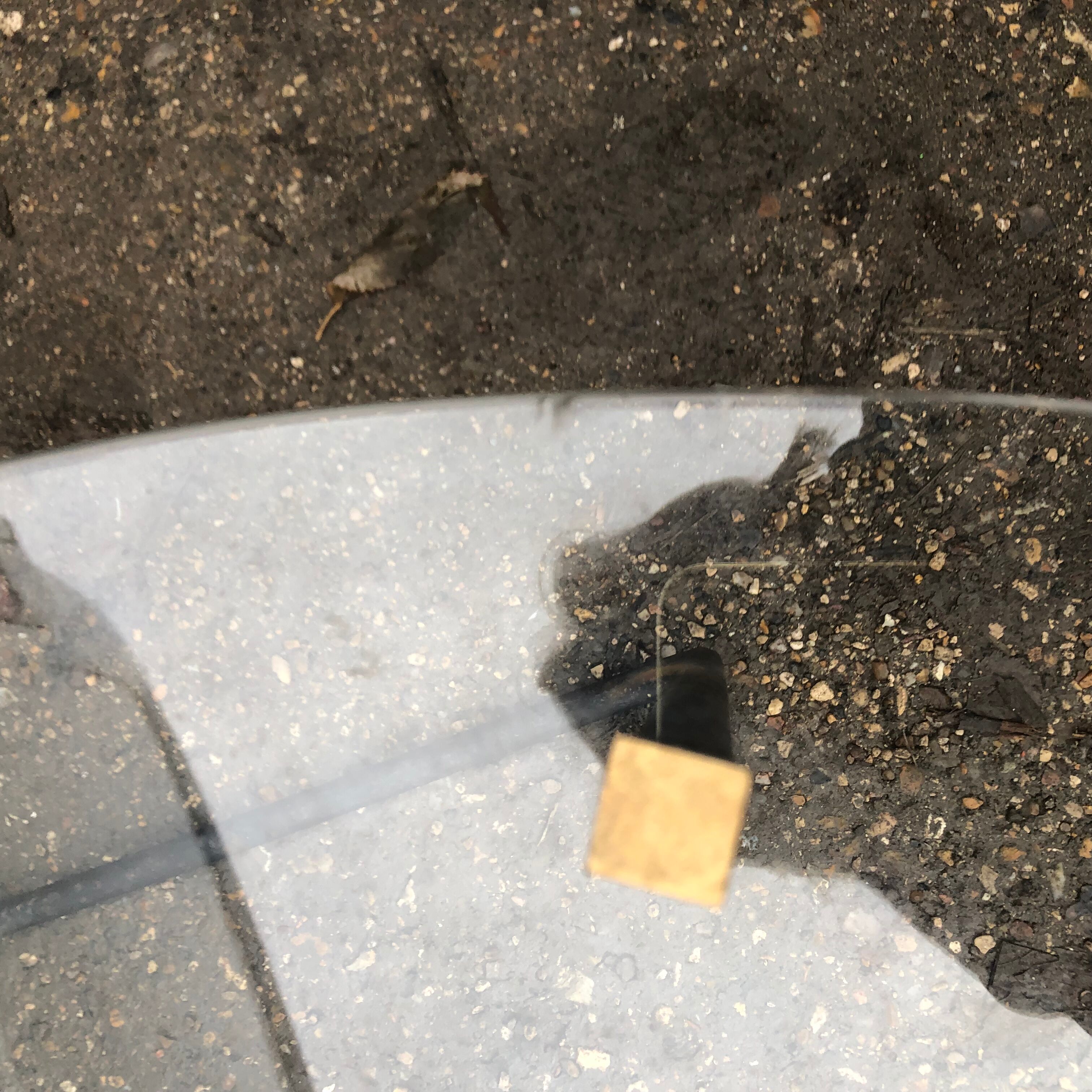 Vintage glass tripod coffee table 60s