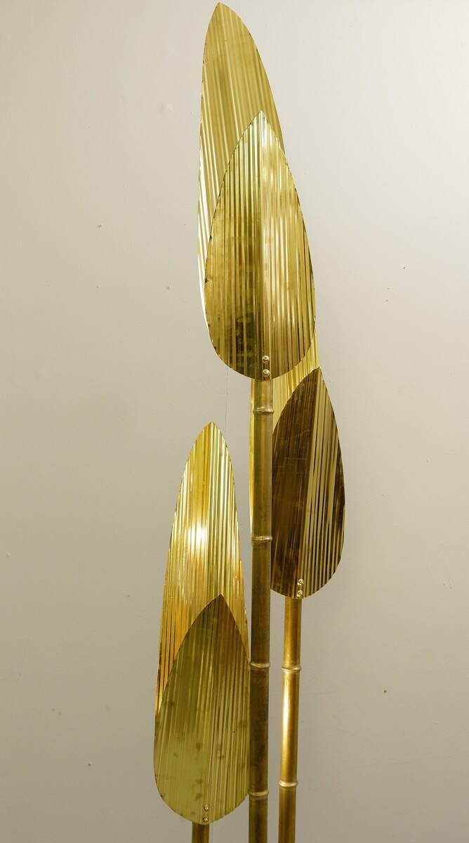 Contemporary Palm Tree Gold Floor Lamp, Italy