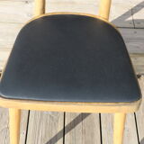 Chair 1950 skaï black light beech