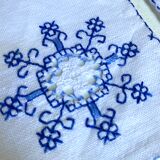 Embroidered linen placemats