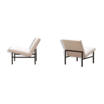 Set de 2 fauteuils minimalistes Pays-Bas des années 70