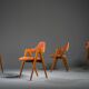 Chaises de salle à manger vintage danoises Compass par Kai Kristiansen, années 1960, lot de 4