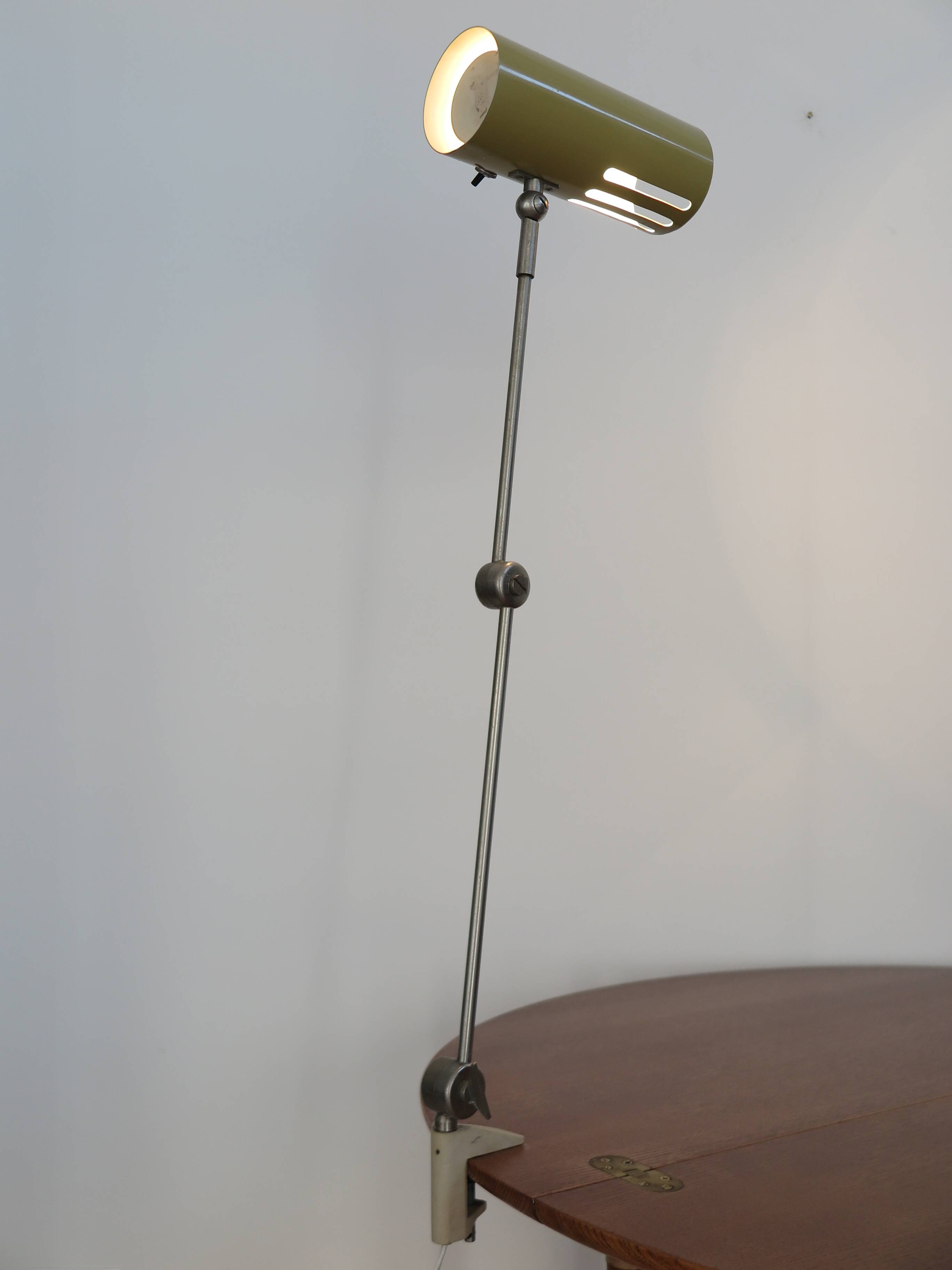 Stilnovo Italian metal clamp lamp 1950s