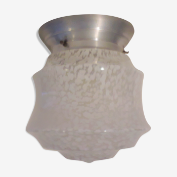 White clichy glass ceiling lamp