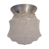 White clichy glass ceiling lamp