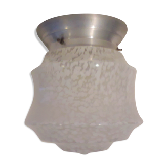 White clichy glass ceiling lamp