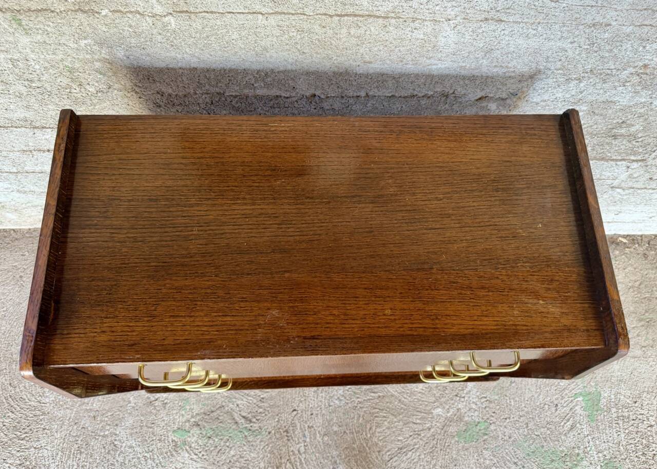 Commode vintage scandinave en bois exotique – 4 tiroirs