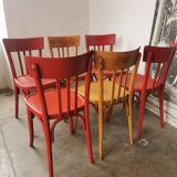 Set of 6 vintage bistro chairs