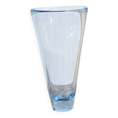 Vase en verre bleu Per Lütken