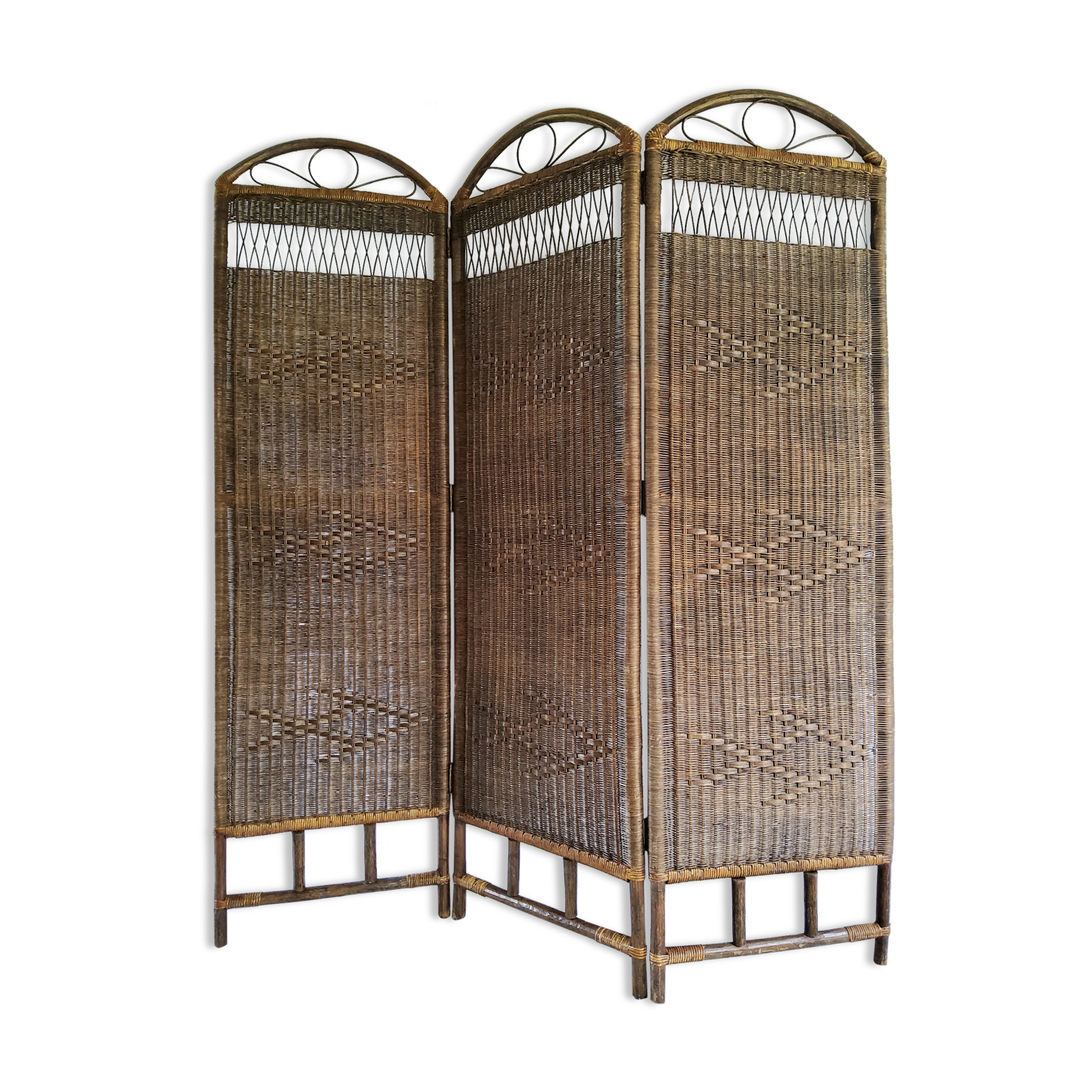 Vintage rattan screen