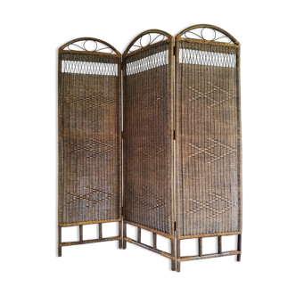 Vintage rattan screen