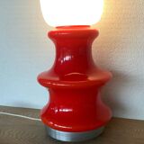 ▪️Lampe Space Age Verre Vintage Rouge