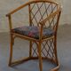 Set of 6 sculptural vintage bamboo dining chairs, modern Danish design, made in the 1960s.