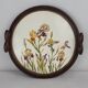 Art Nouveau plate in Sarreguemines earthenware