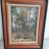 Oil on canvas Yves Delfo Forest landscape