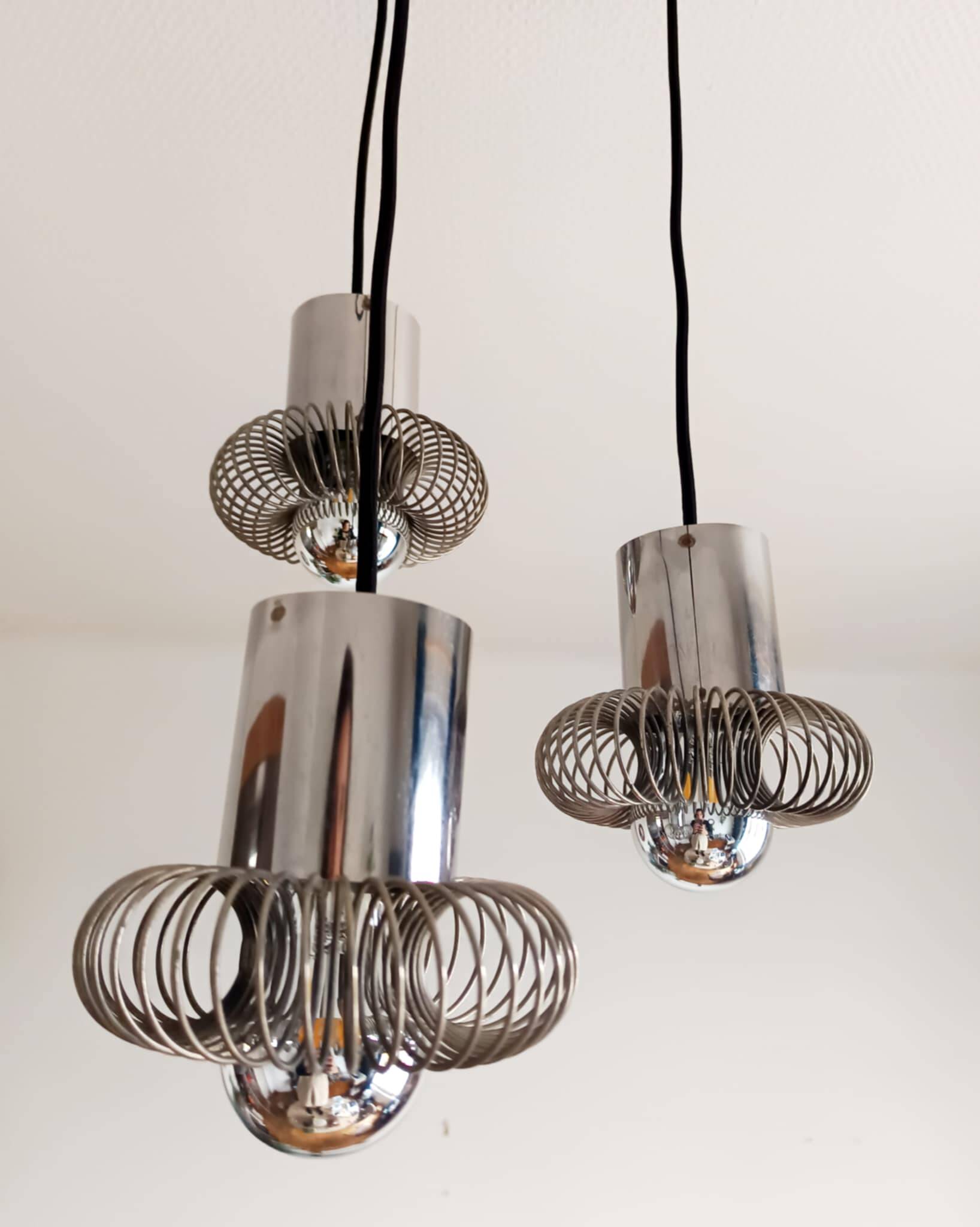 Space Age chandelier by Philippe Rogier for Oxar, 1970