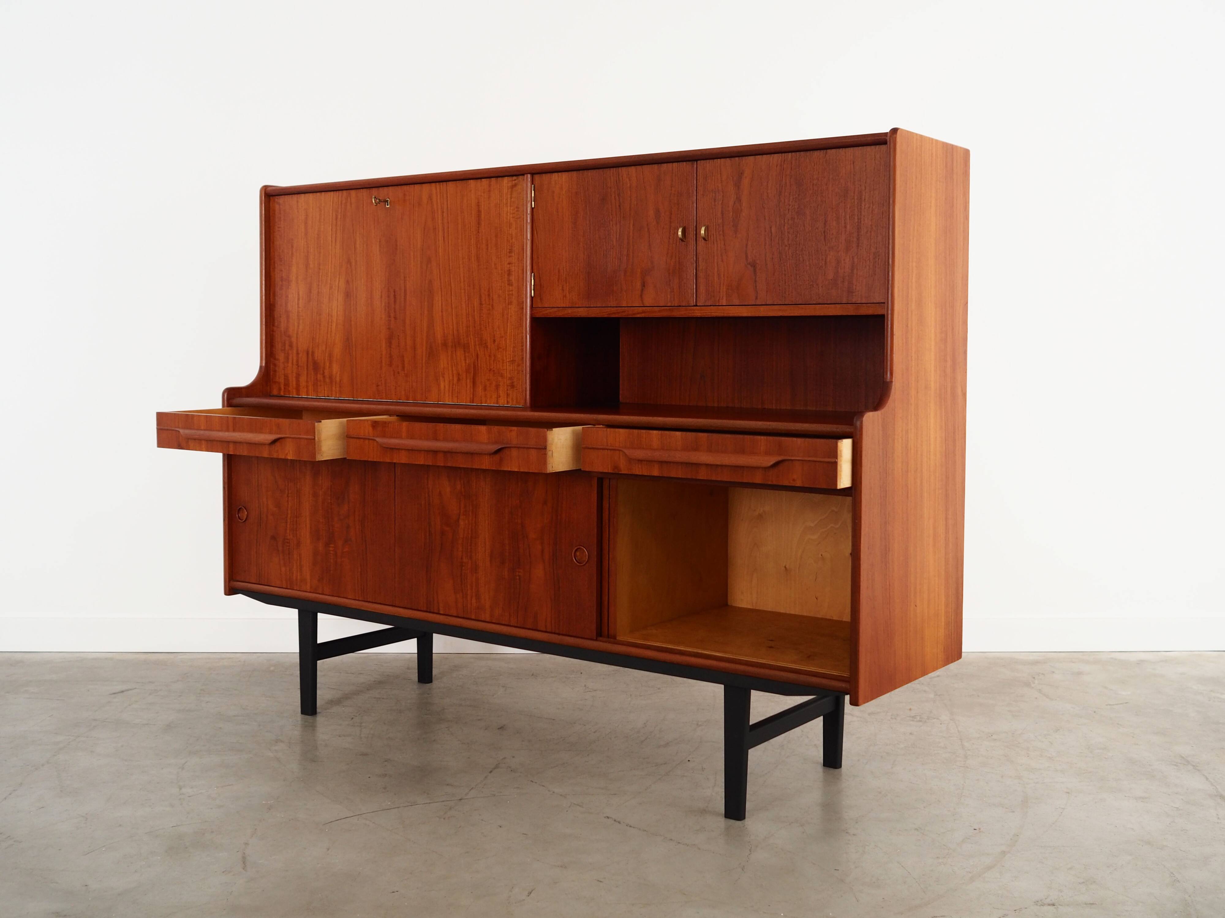 Teak high sideboard, Danish design, 1960s, production: Denmark